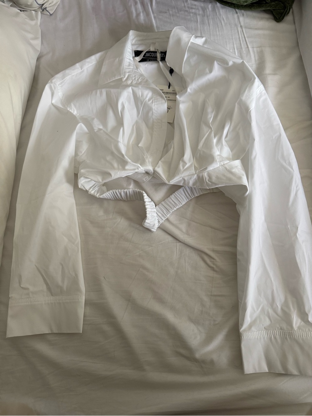 Jacquemus White Le Chouchou Le Chemise Bahia Courte Shirt - Picture 5 of 6